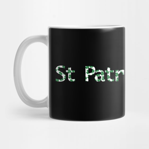 St Patricks Day Green Shamrocks Typography by ellenhenryart